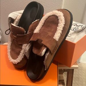 Hermes Go Mule Shearling